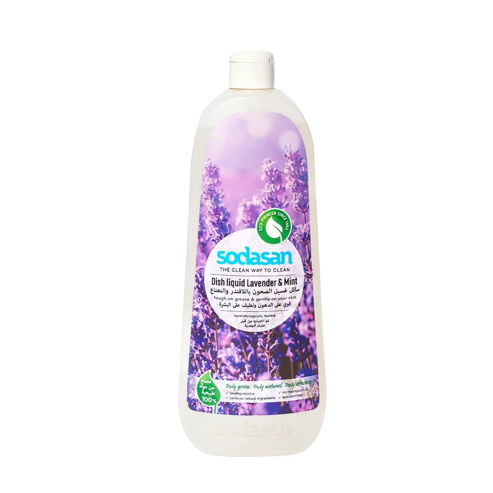 Sodasan 100% Natural Dish Liquid Lavender And Mint 1 Liter