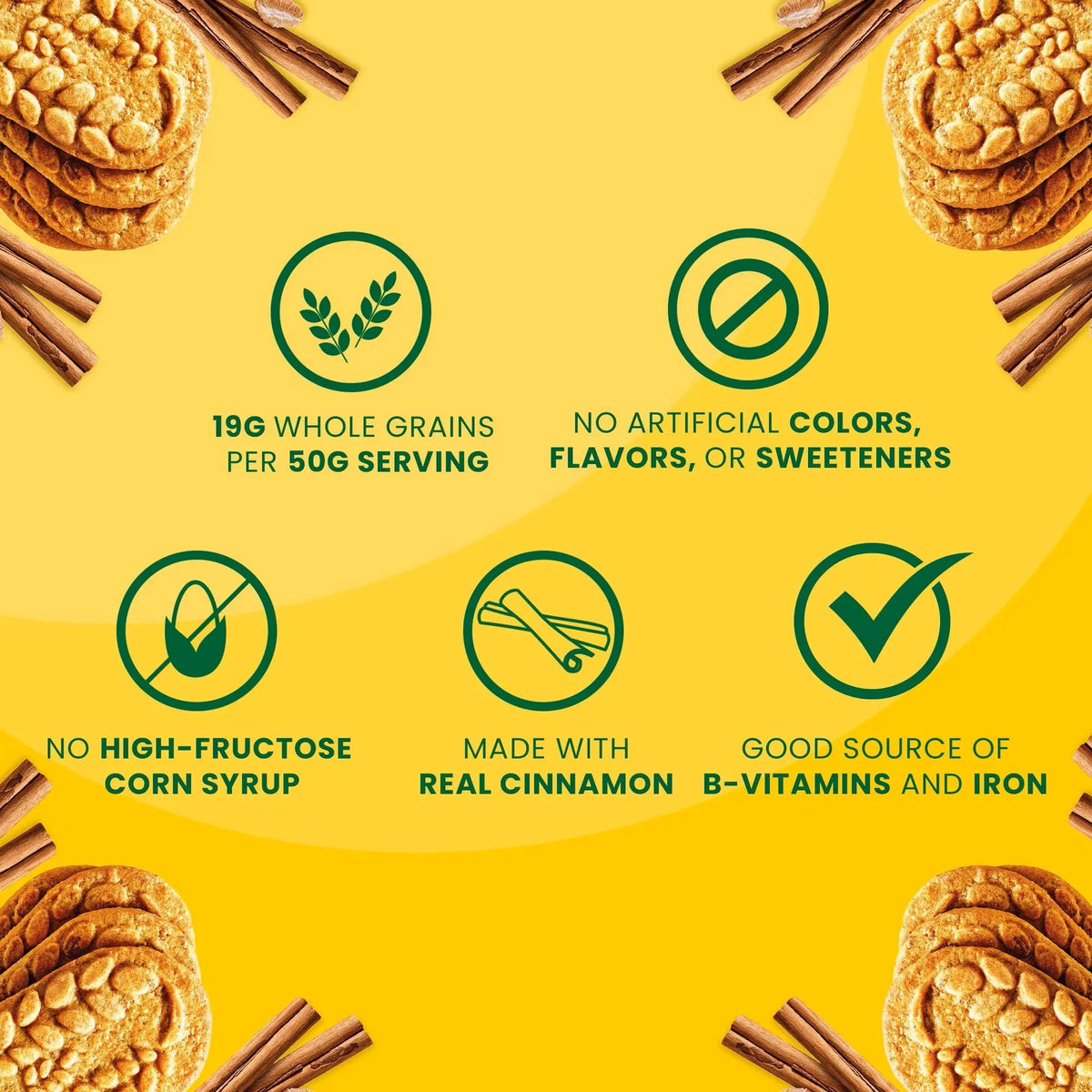 Belvita Crunchy Breakfast Biscuits, Cinnamon Brown Sugar - 1.25 kg (25 Packs of 4)