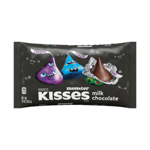 HERSHEY'S KISSES Milk Chocolate Monster Foil, Halloween Candy Bag, 283gm
