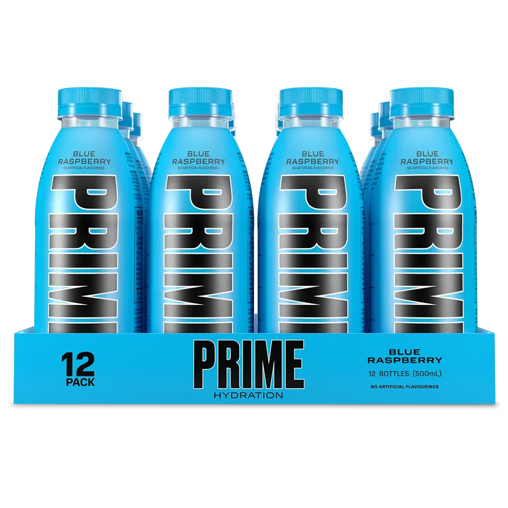 Prime Blue Raspberry Hydration Drink - 500ml Pack of 12