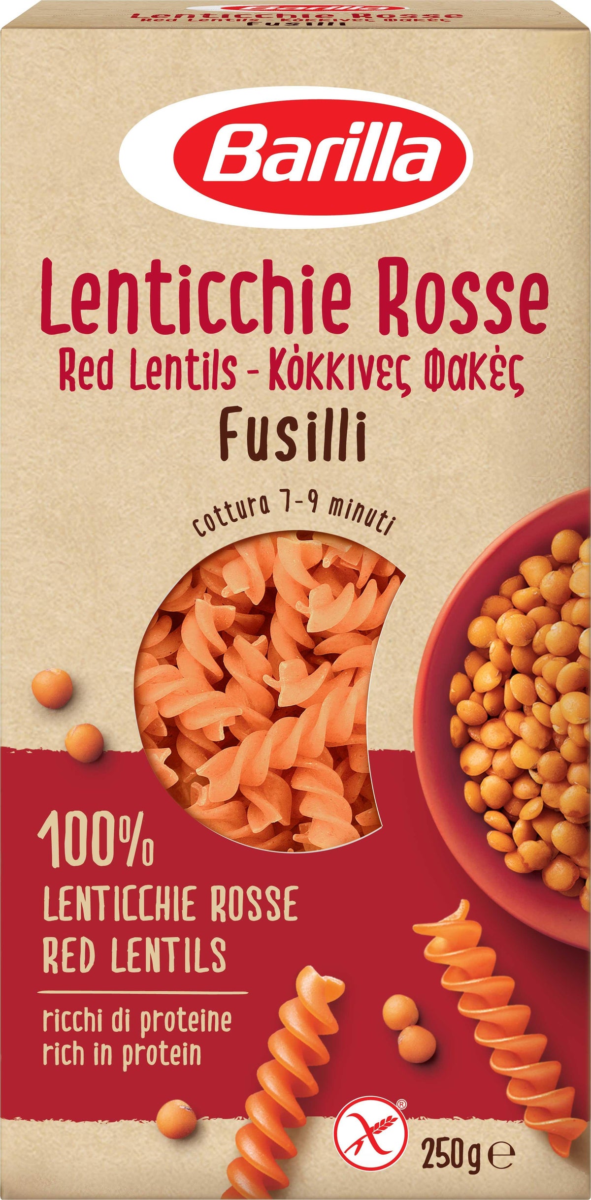Barilla Pasta Fusilli Red Lentil 250g