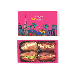 Happy Earth Organic Dubai Pink Filled Dates - 145g