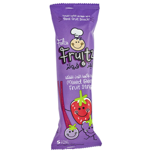 Feli's Fruitz Mixed Berry Fruit Strips - Real Fruit Snack - Vegan- Gluten Free 80gm (5x16gm)