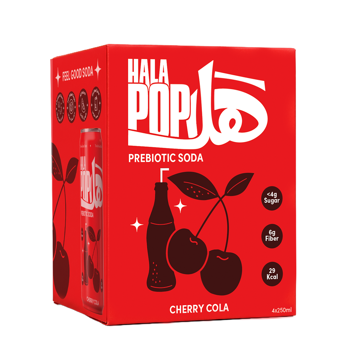 HALAPOP Probiotic Soda Cherry Cola