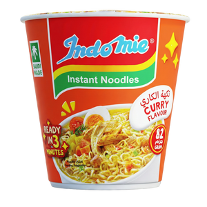 Indomie Instant Noodles, Jumbo Cup Gout Curry Flavour with Seasoning Powder and Sauce  -82g