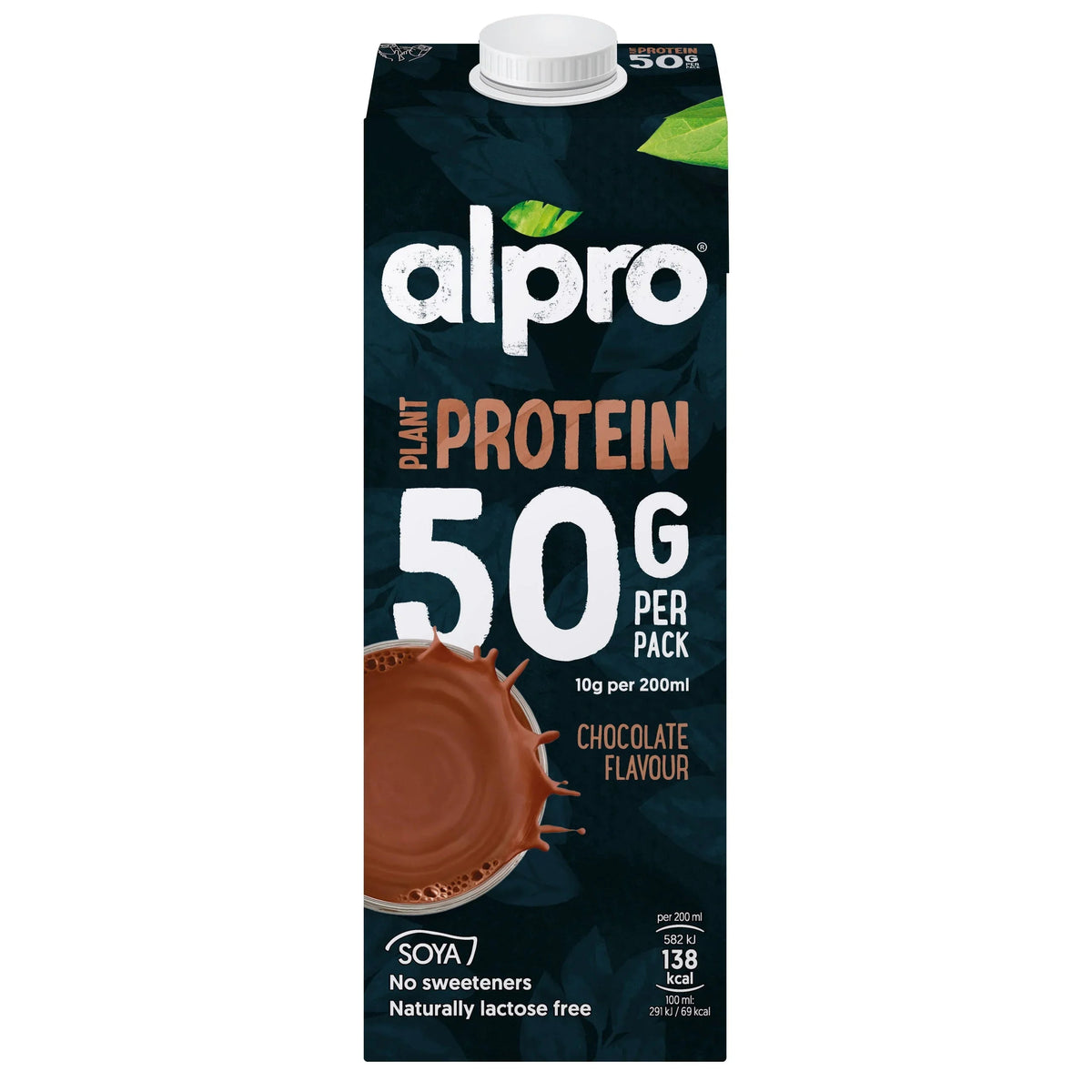 Alpro Soya High Protein Chocolate Drink - Case of 8 (8 x 1L)