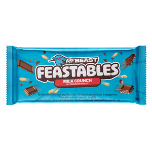 Mr Beast Feastables Milk Chocolate Crunch Bar , Made with Grass-Fed Milk Chocolate and Organic Cocoa