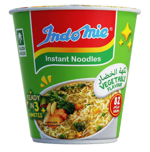 Indomie Instant Noodles, Jumbo Cup Vegetable Flavour with Seasoning Powder and Sauce- 82g