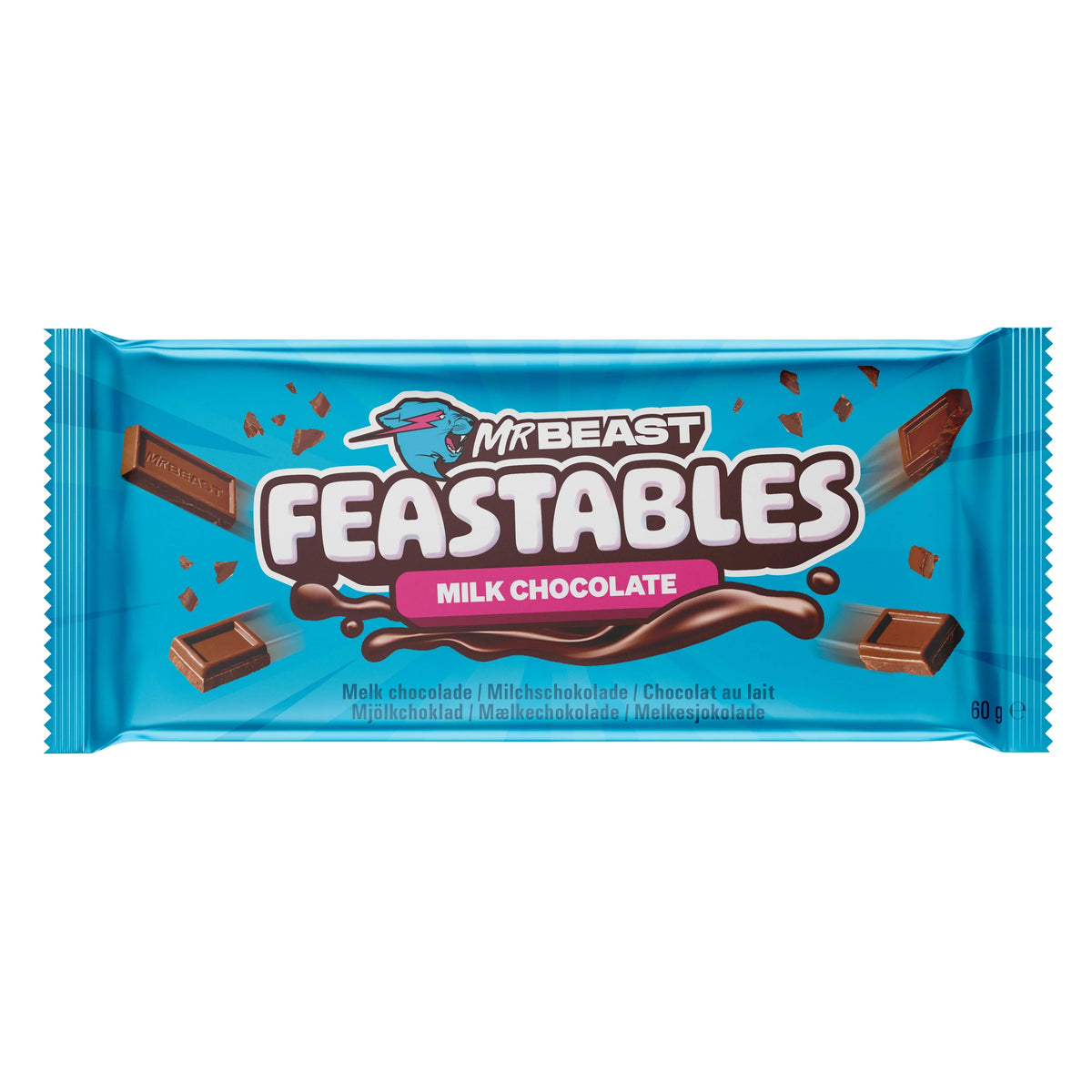Mr Beast Feastables Milk Chocolate Bar , Made with Grass-Fed Milk Chocolate and Organic Cocoa
