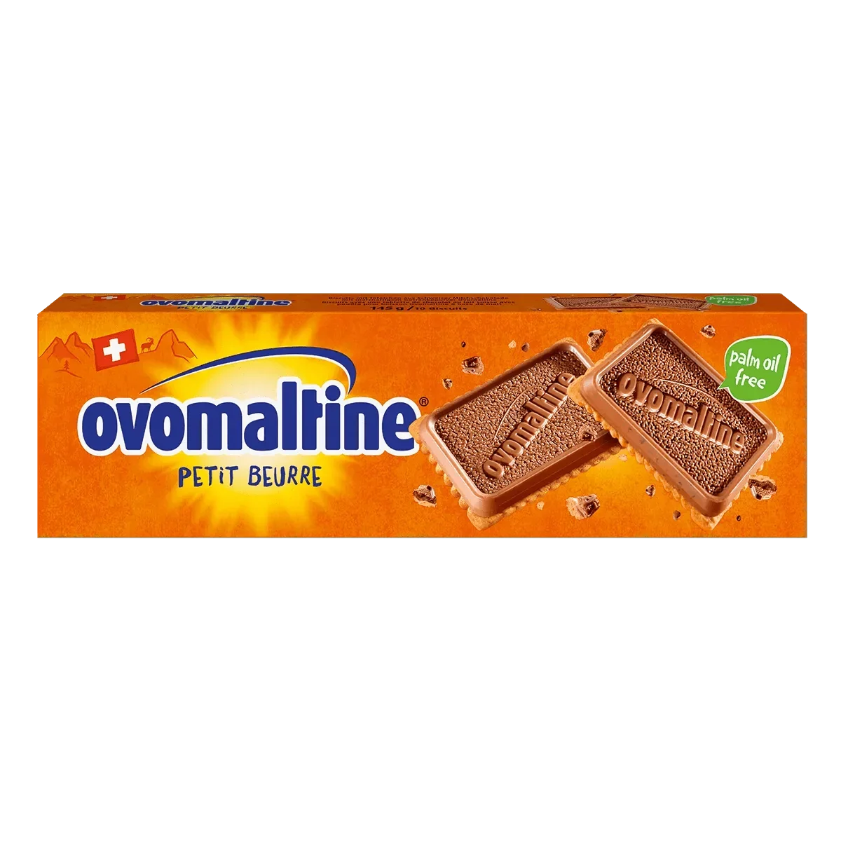 Ovomaltine Petit Beurre Swiss Biscuit with 52% Milk Chocolate,145g