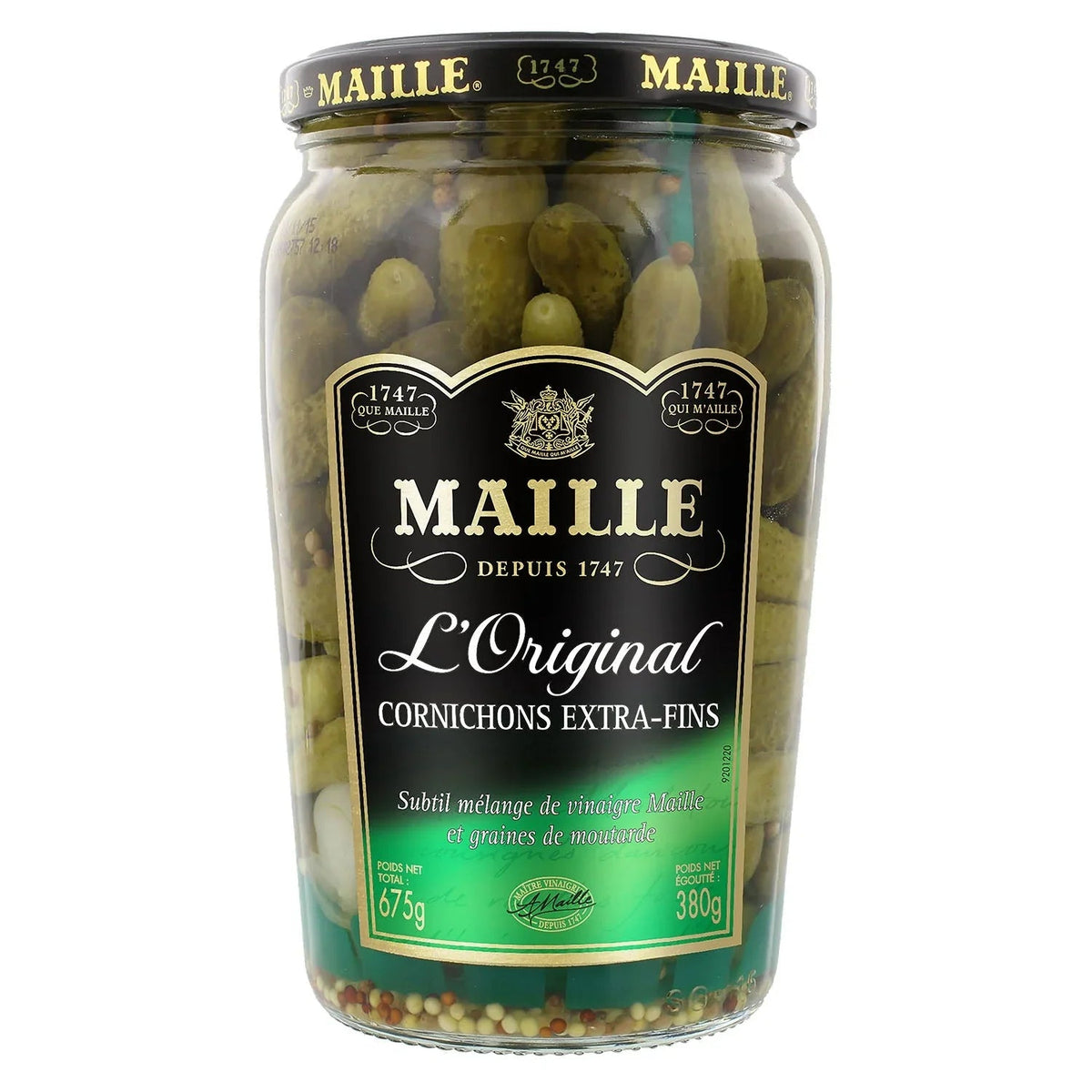 MAILLE Cornichons Crunchy Extra Fins - Pickles - 380gm