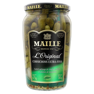MAILLE Cornichons Crunchy Extra Fins - Pickles - 380gm