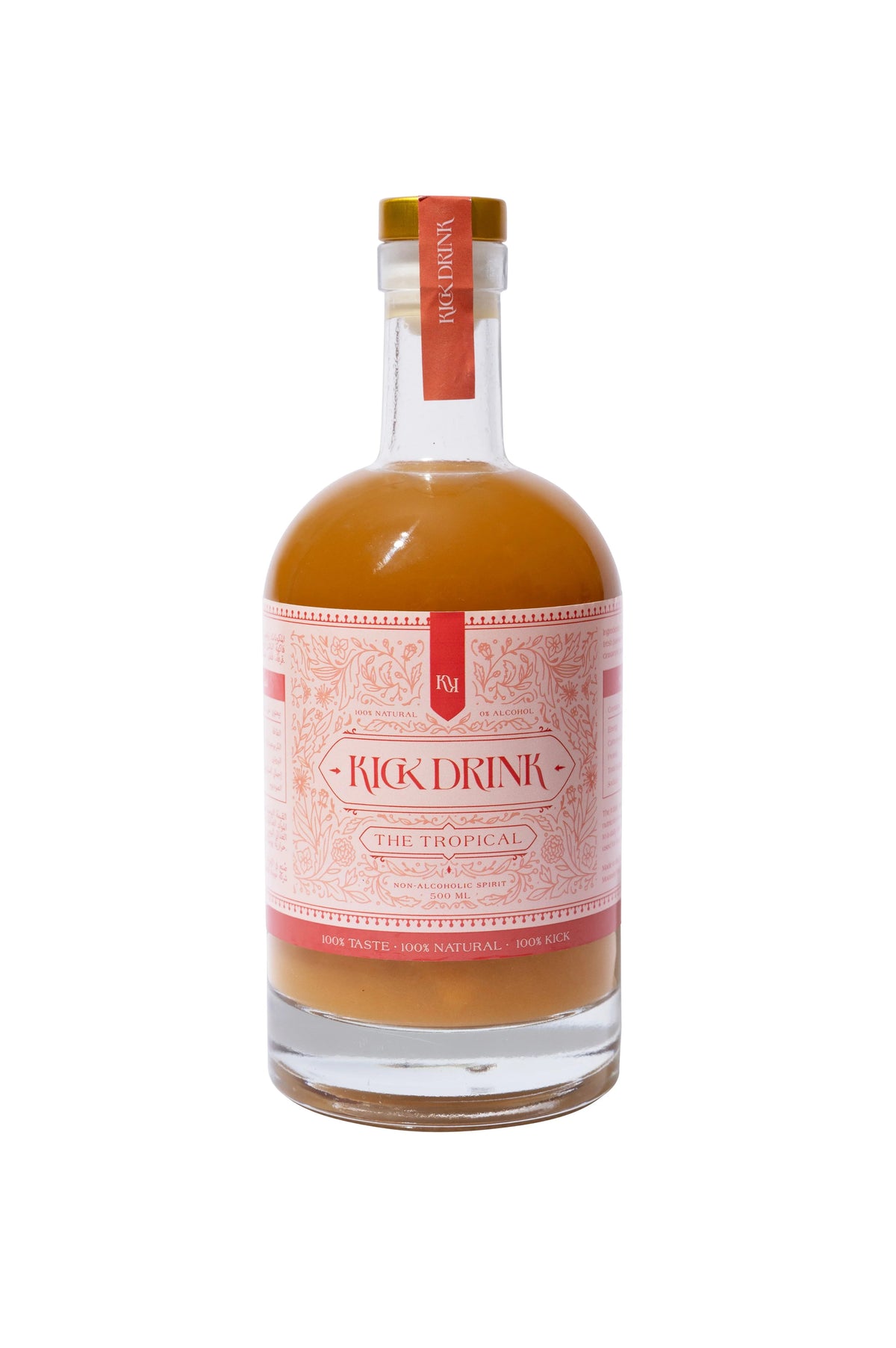 Kick Drink Tropical Ginger Syrup Concentrate, Non-Alcoholic - 500 ml