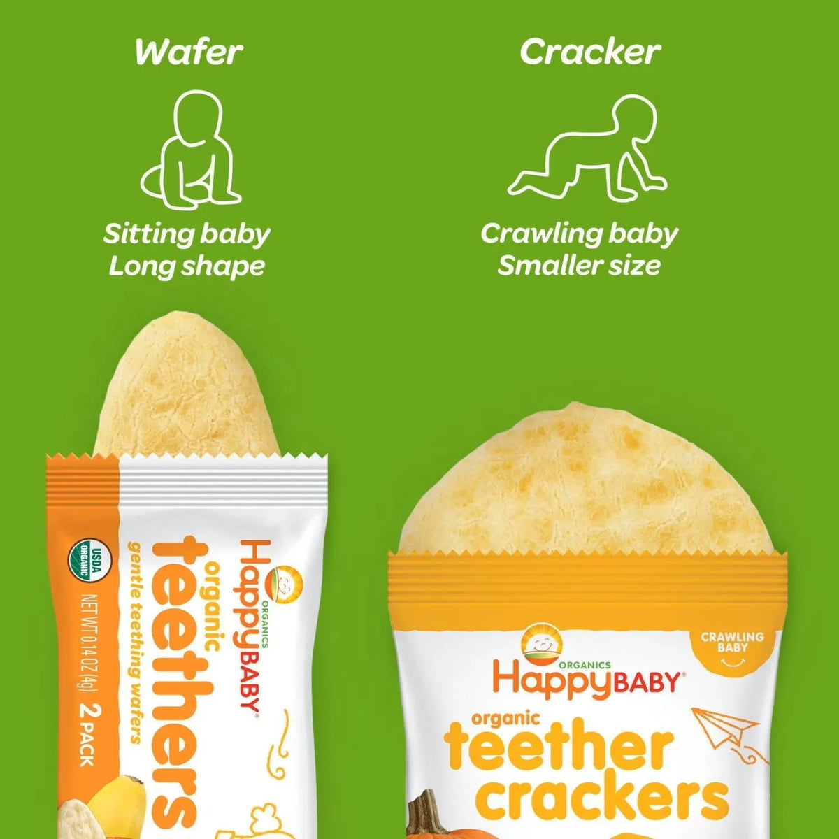 Happy Baby Organic Teethers Variety, 36 Count, 144 g - View 3 | Welaza