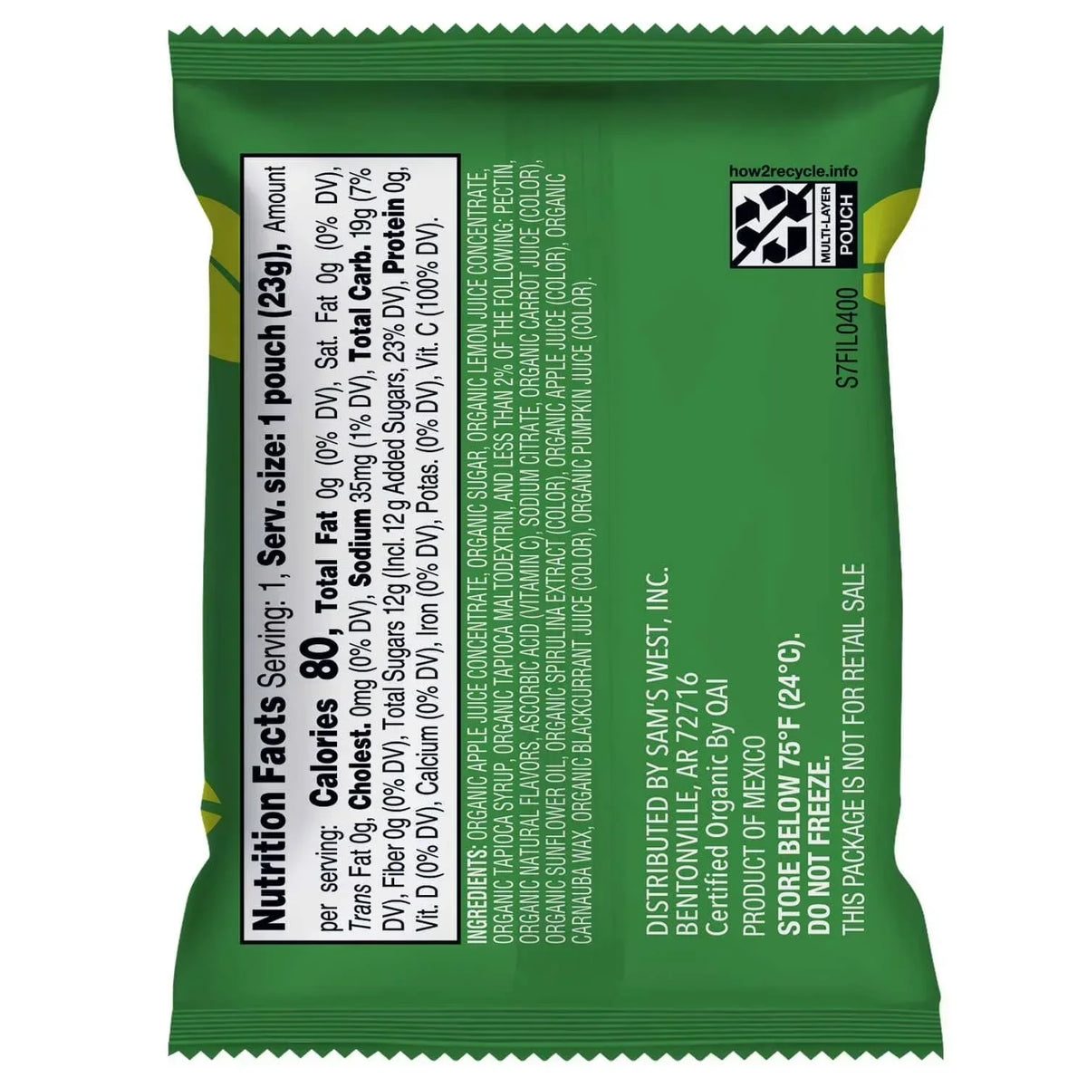 Organic Fruit Snacks- 1.09Kg (48 pk)