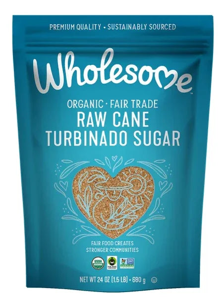Wholesome Organic Fair Trade Premium Quality Raw Cane Turbinado Sugar, Vegan, Gluten Free,680gm - Offer