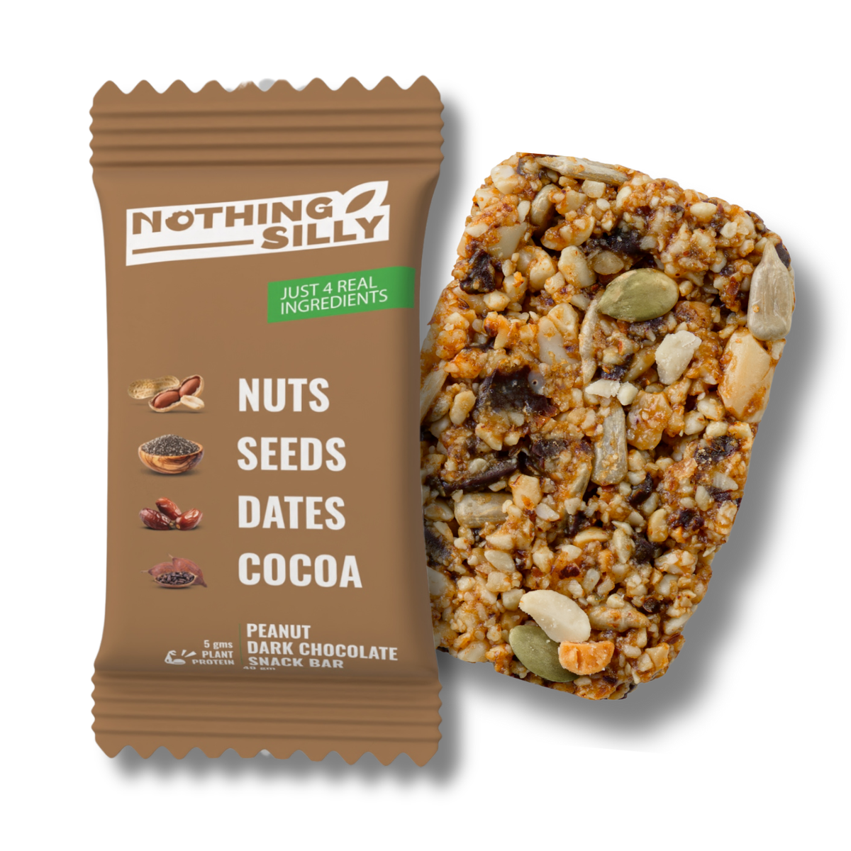 Nothing Silly - Peanut Dark Chocolate - 6 Bars