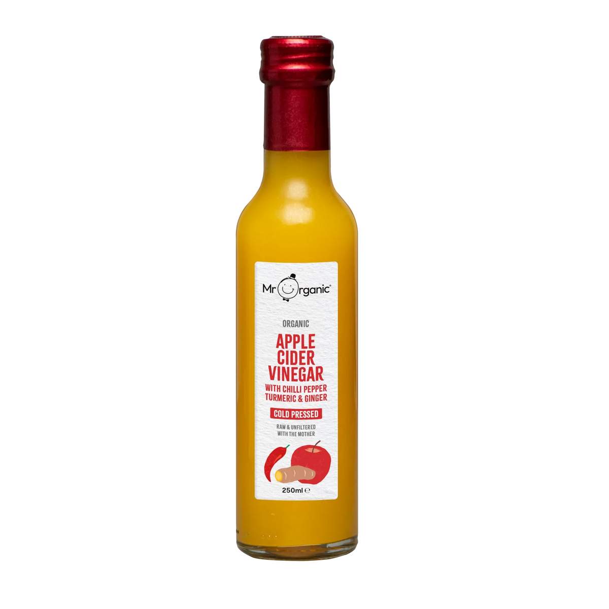 Mr Organic Apple Cider Vinegar With The Mother - Turmeric, Chilli & Ginger 250ml