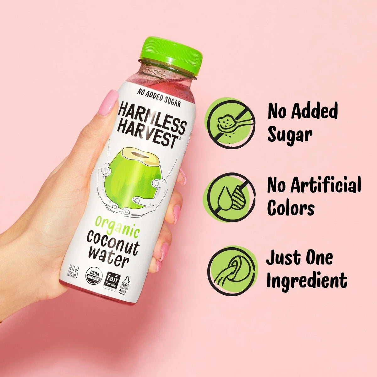 Harmless Harvest Organic Coconut Water, No Added Sugar - 473ml