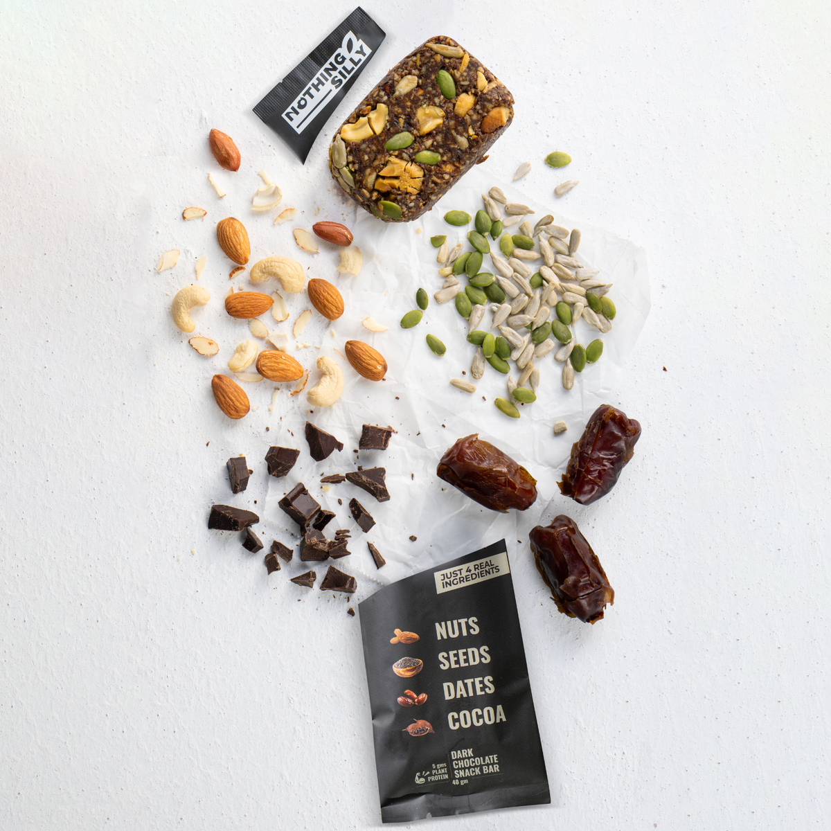 Nothing Silly - Dark Chocolate - 6 bars (Buy 6 and save AED 5)