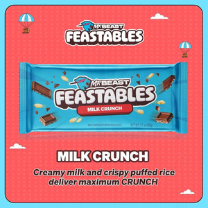 Mr Beast Feastables Milk Chocolate Crunch Bar, Made with Grass-Fed Milk Chocolate and Organic Cocoa - 35gm