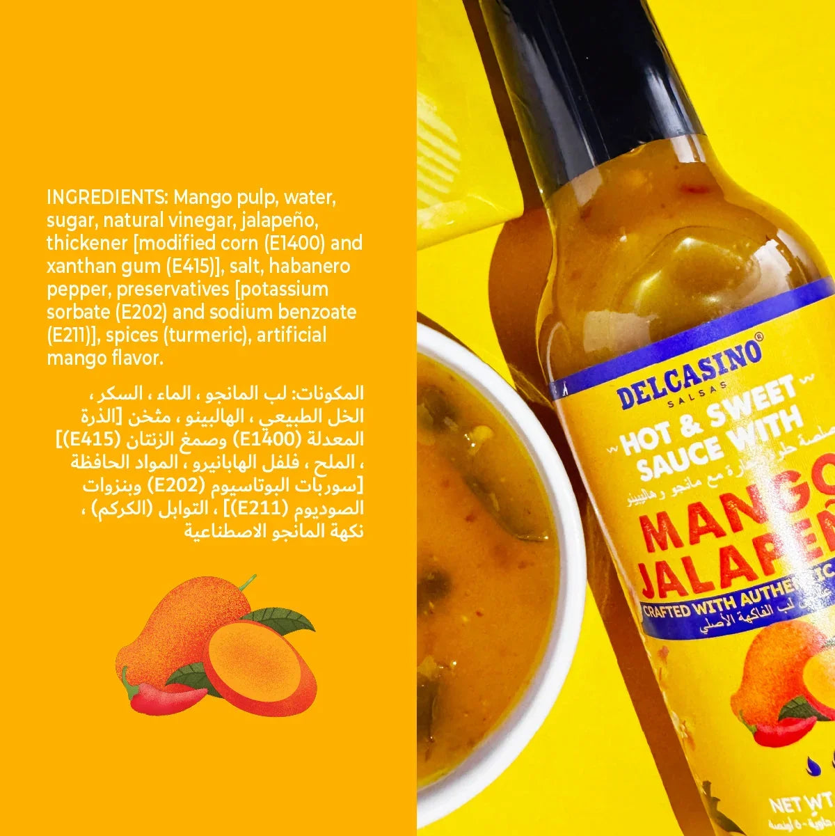 Delcasino Mango Hot and Sweet Sauce 165g