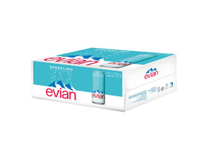 Evian Sparkling Carbonated Natural Mineral Water Can, 330 ml