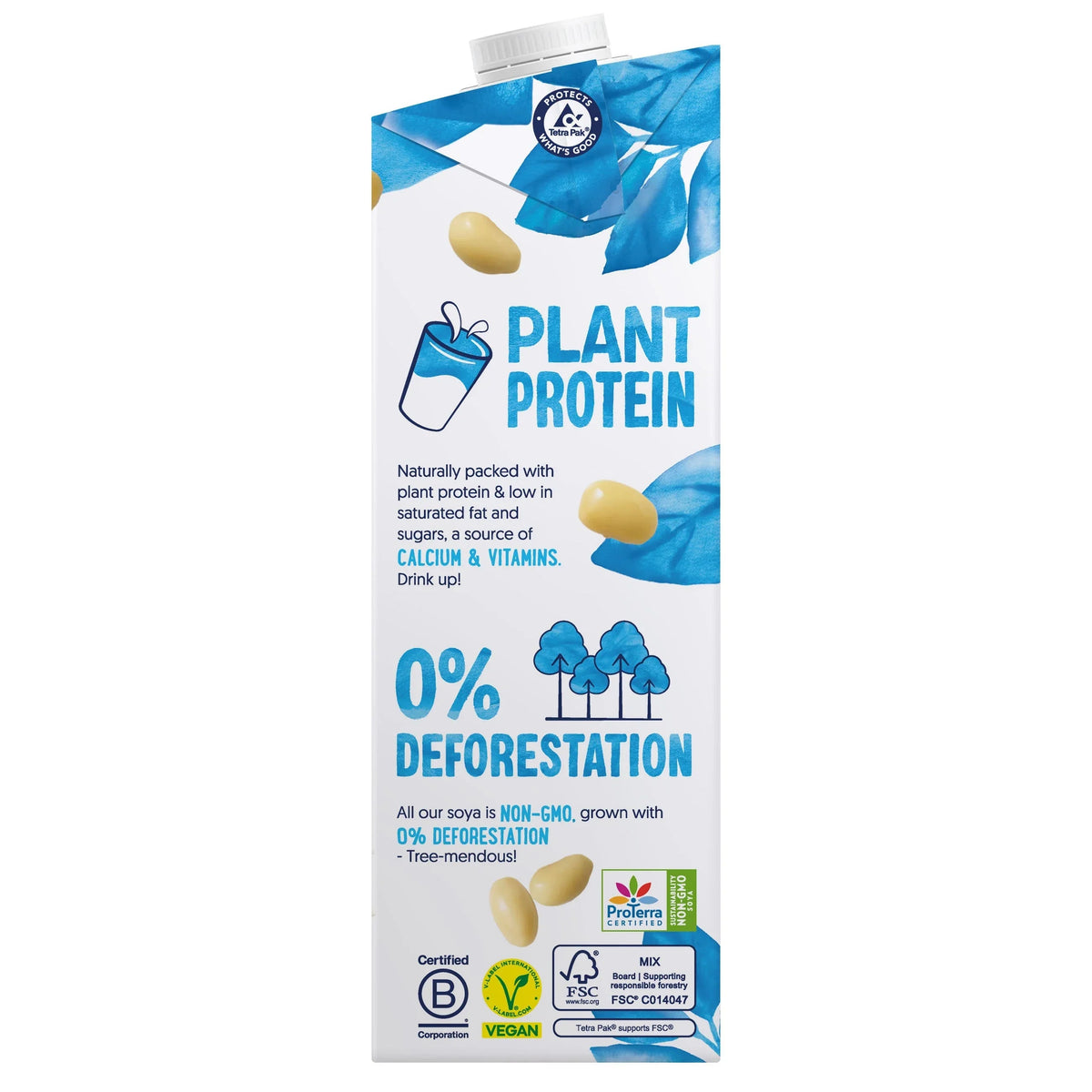 Alpro Soya Drink 1L, 100% Plant Based And Dairy Free - Case of 12 (12 x 1L)