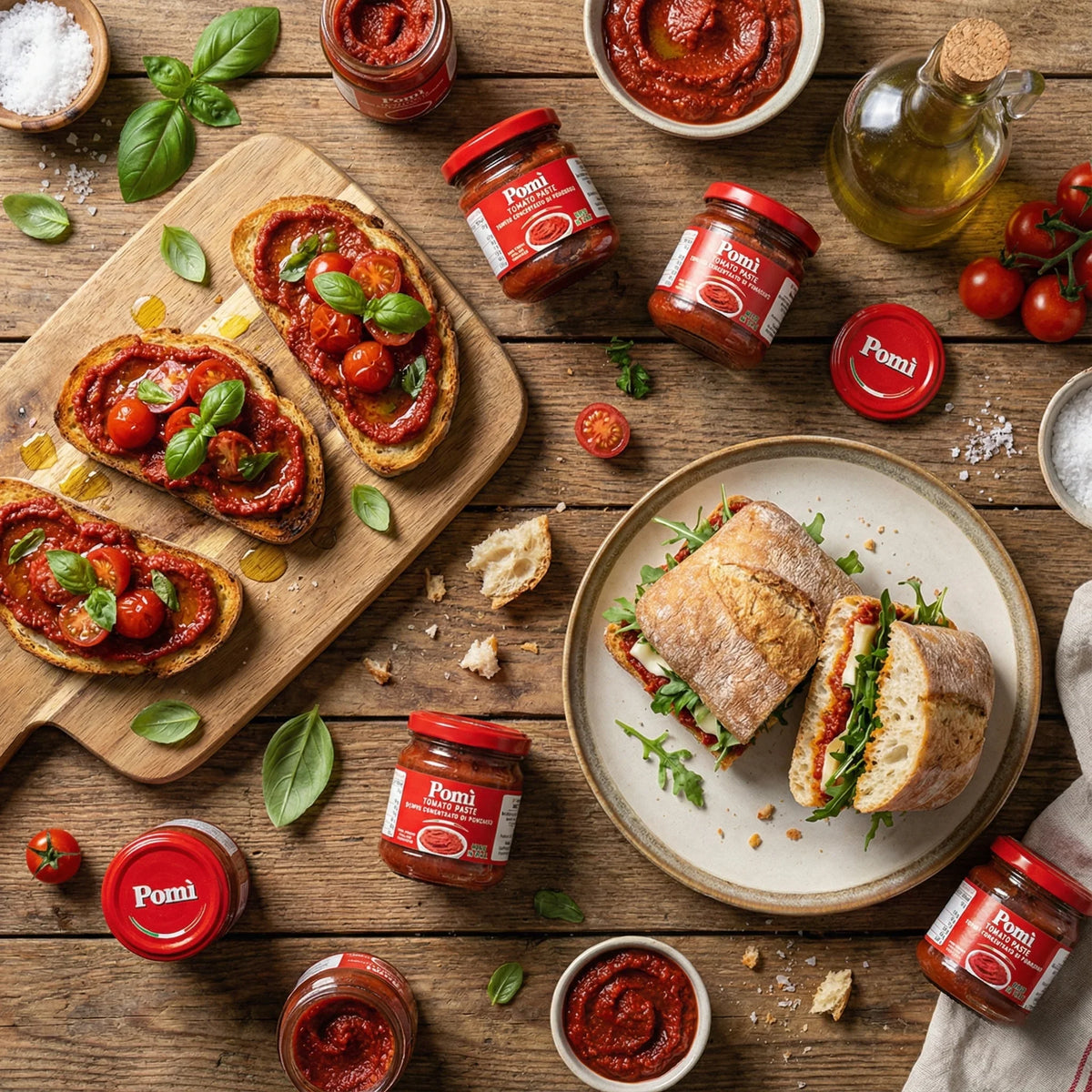Pomi tomato paste for sauces soups and stews