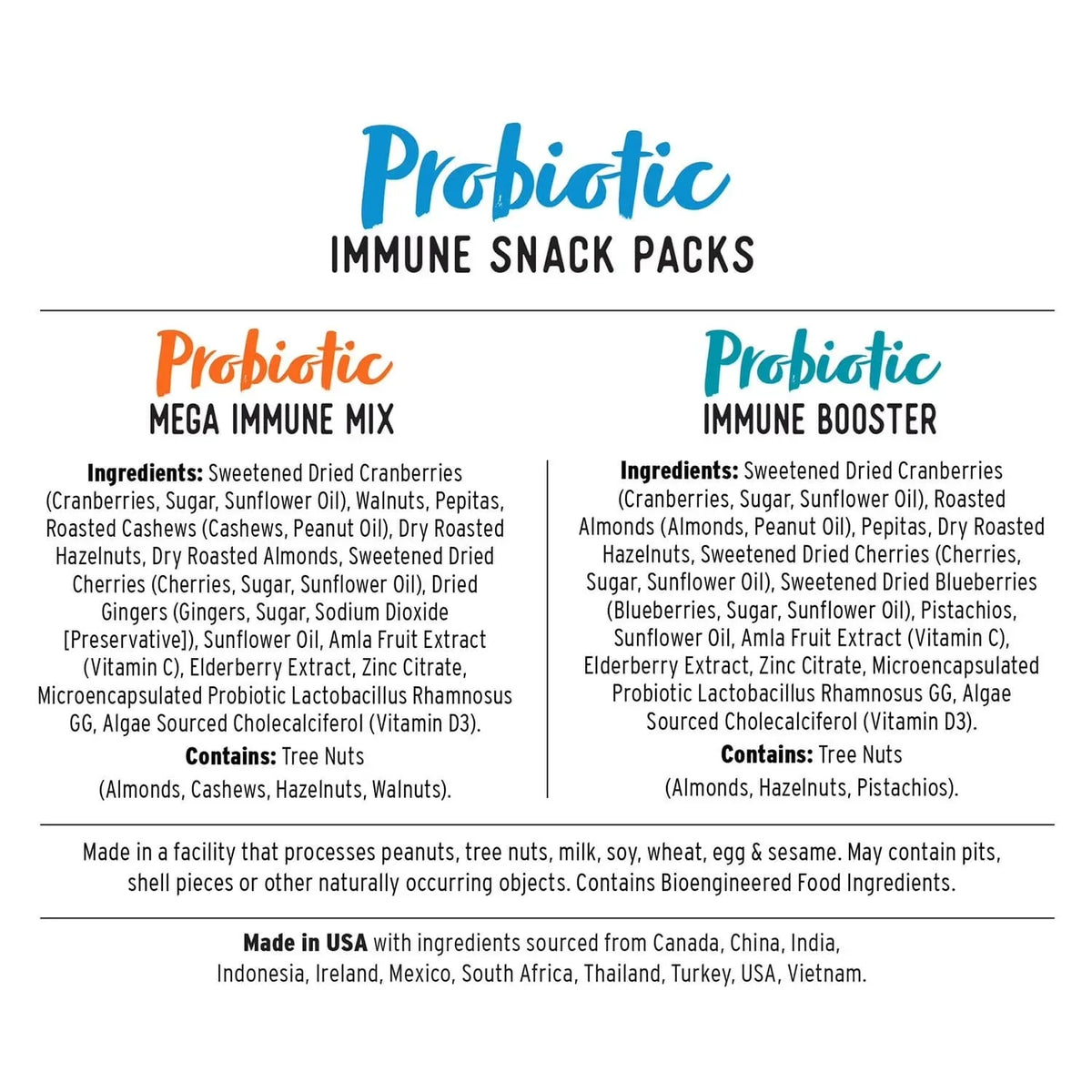 Nature's Garden Probiotic Immune Booster Trail Mix, Variety Pack, 816g - 24 pk.