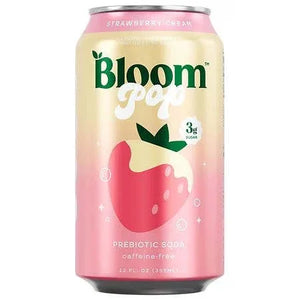 Bloom Pop Strawberry Cream Prebiotic Soda 355ml