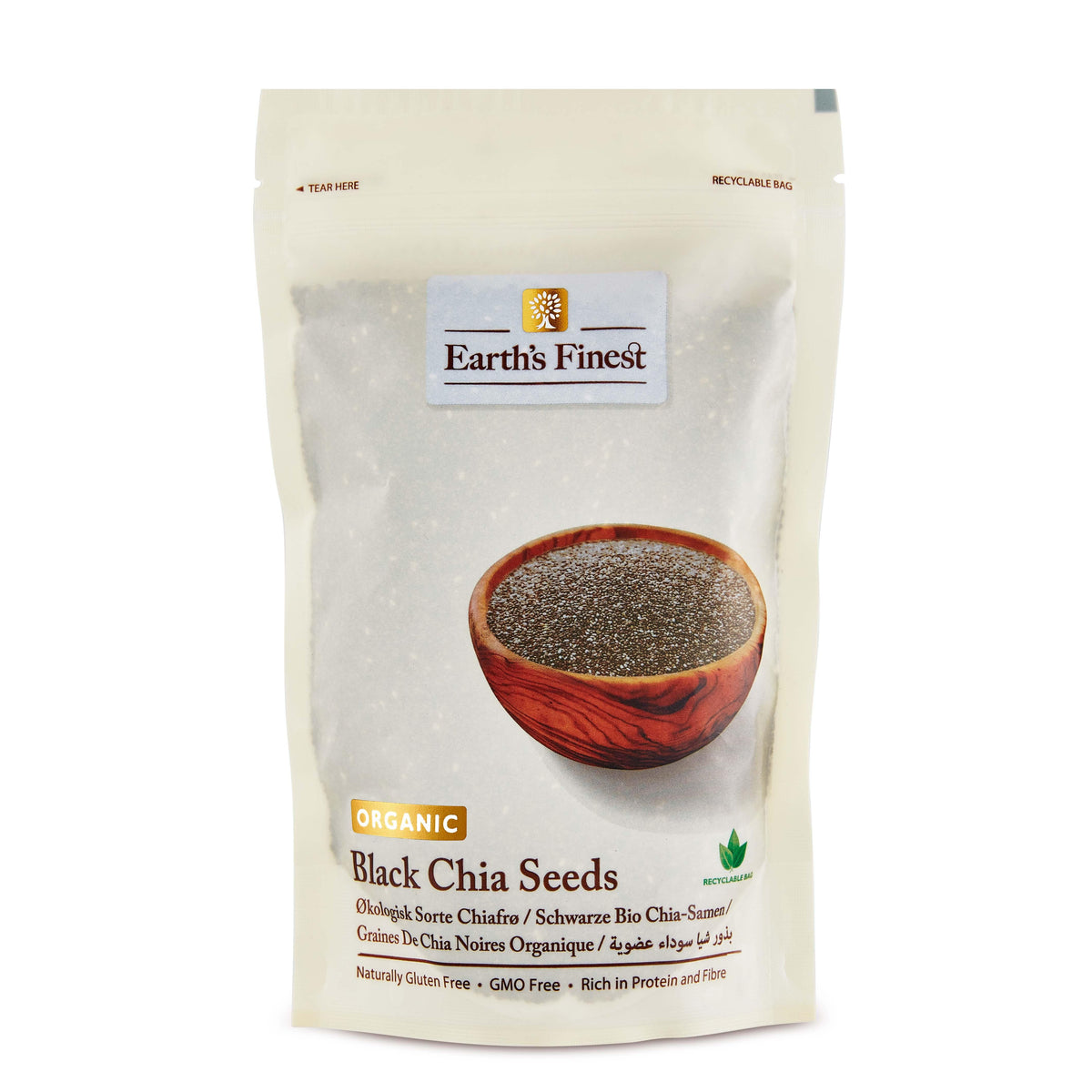 Earth's Finest Organic Black Chia Seeds 300g