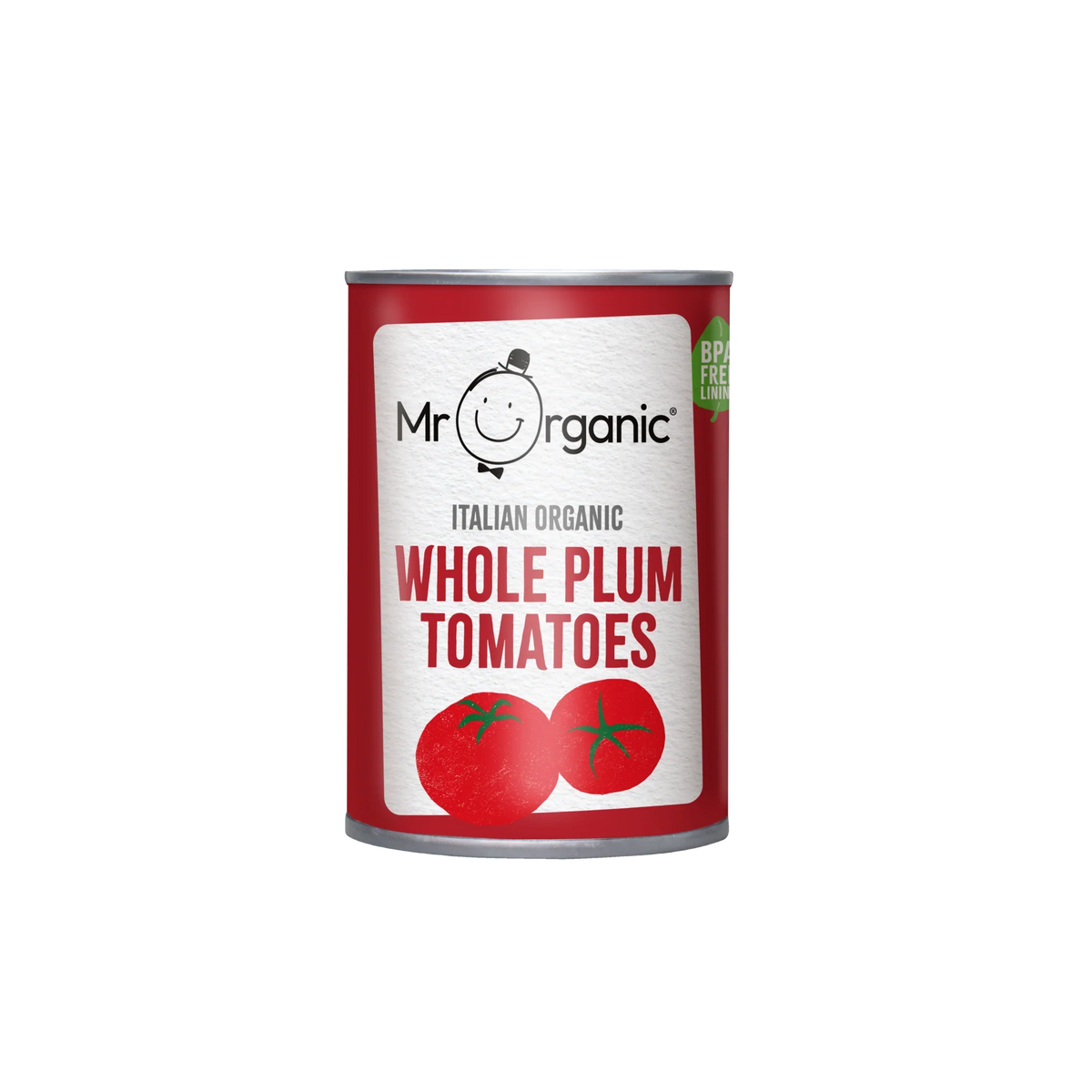 Mr Organic Whole Plum Tomato 400g