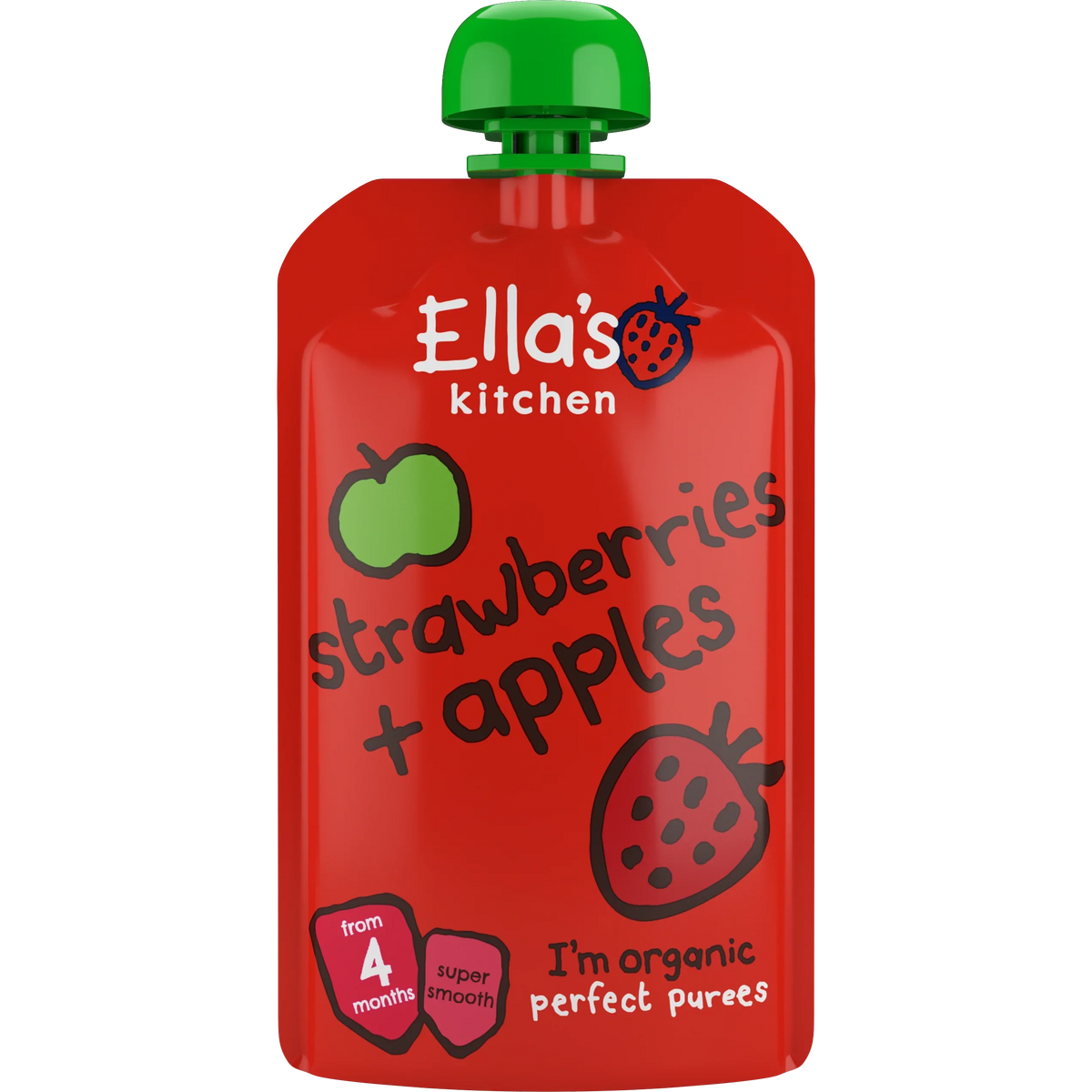 Ella's Kitchen organic strawberries + apples 120g.