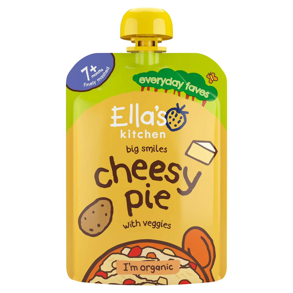 Ella's Kitchen organic cheesy pie with veggies 130g. Expiry Date: 1-Jun-26