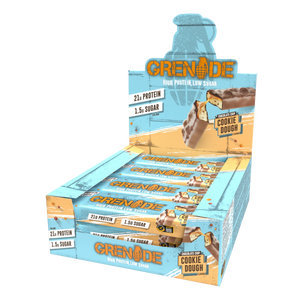 Grenade Chocolate Chip Cookie Dough - High Protein Bar - Low Sugar (60gmx 12) Box