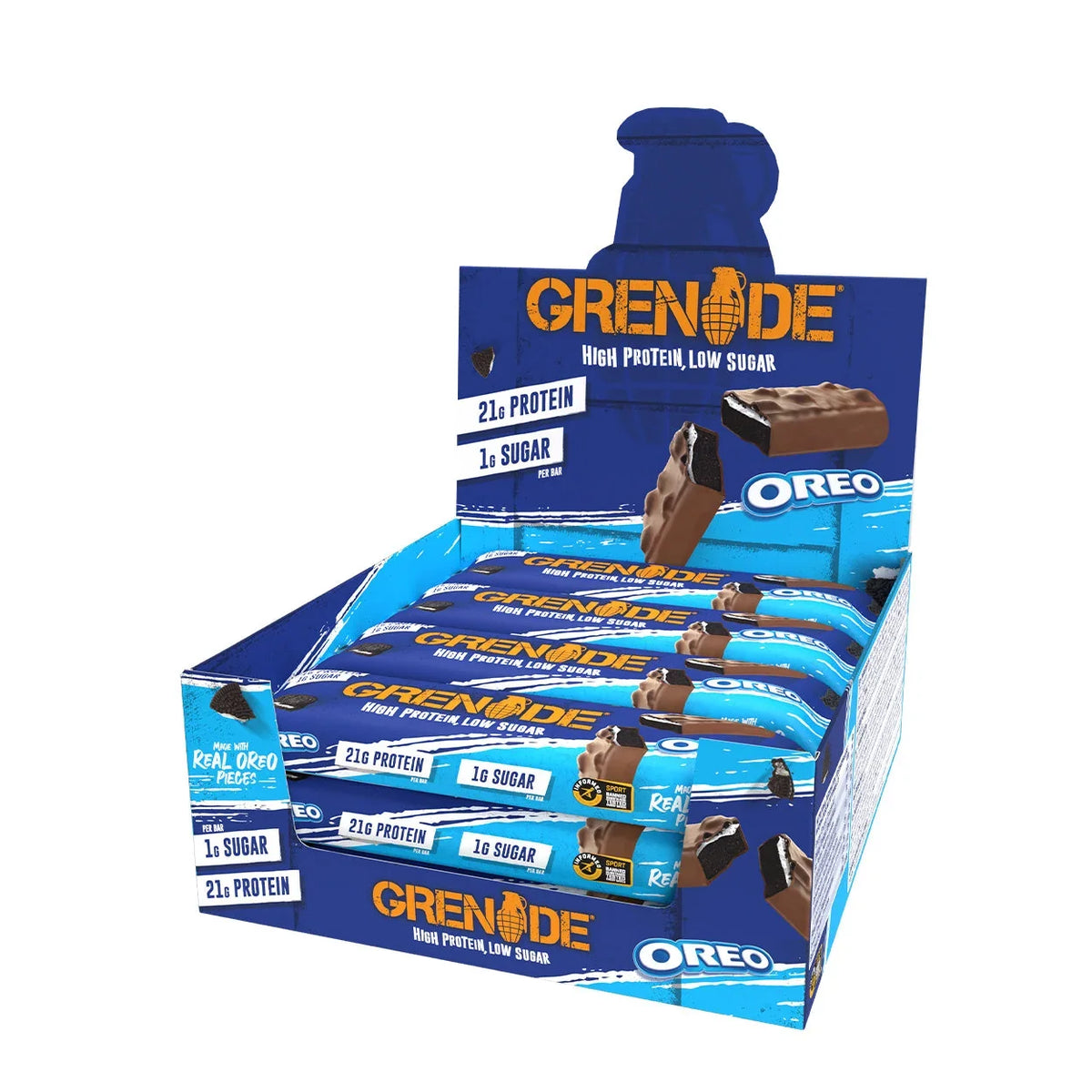Grenade Oreo Bar - High Protein Bar - Low Sugar (60gm x 12) Box