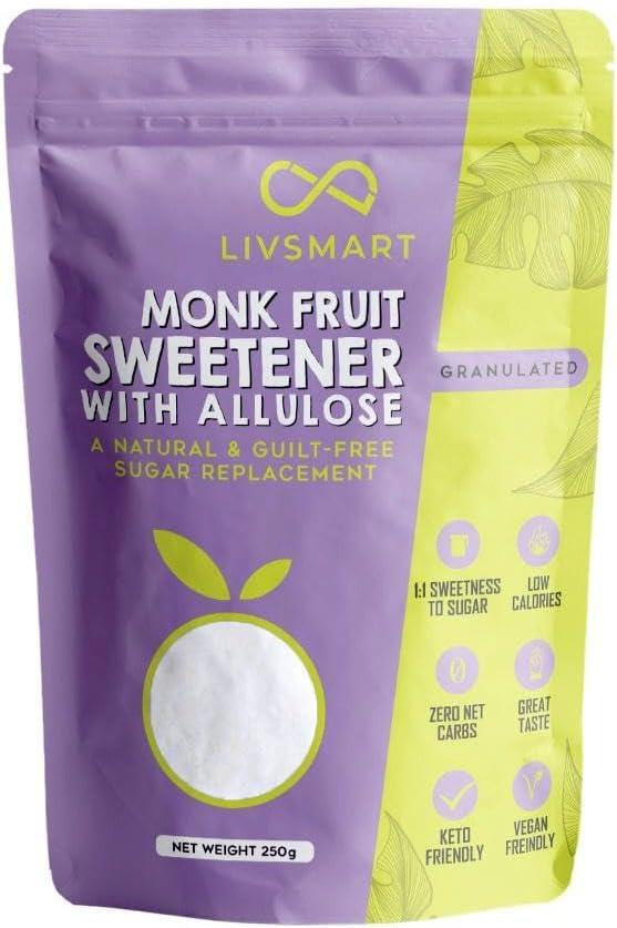 Liv Smart Monk Fruit Sweetener With Allulose 250g
