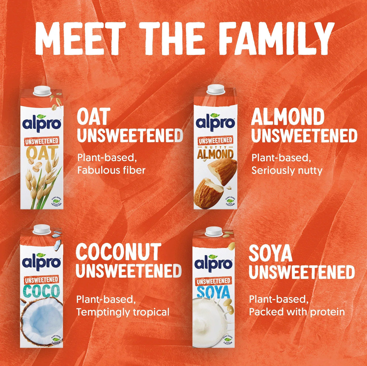 Alpro Oat No Sugars - Case of 8 (8 x 1L)