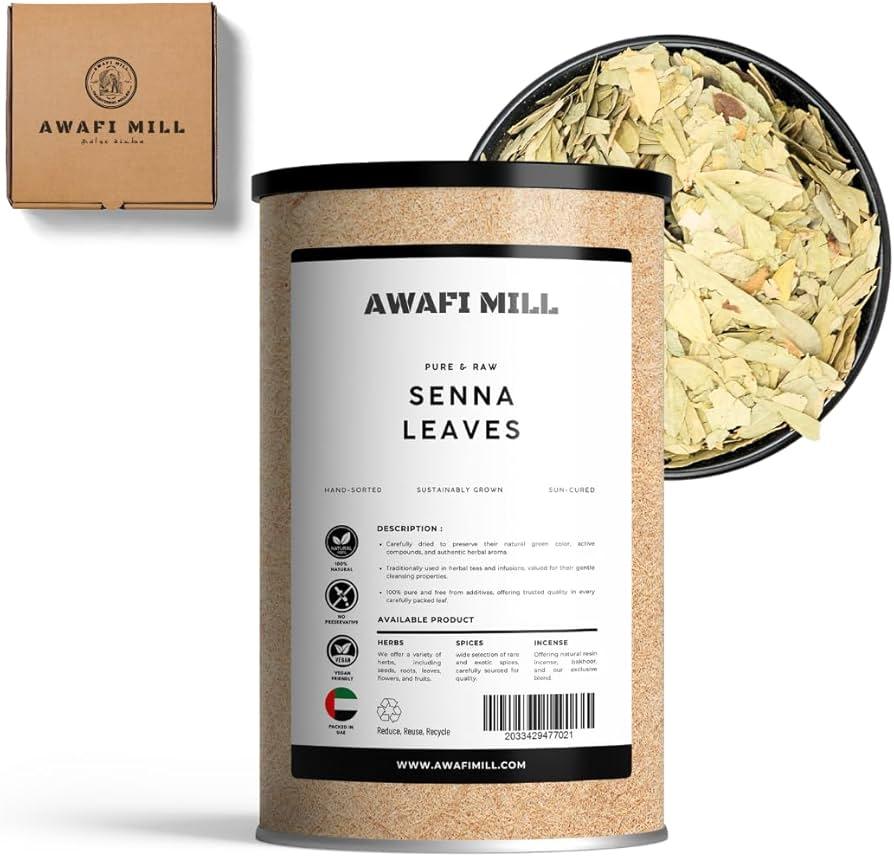 AWAFI MILL Senna Leaves Cassia Angustifolia - 100 g | 3.5 Oz