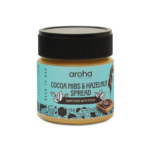 Aroha Hazelnut Spread with cocoa nibs-Stevia 200g