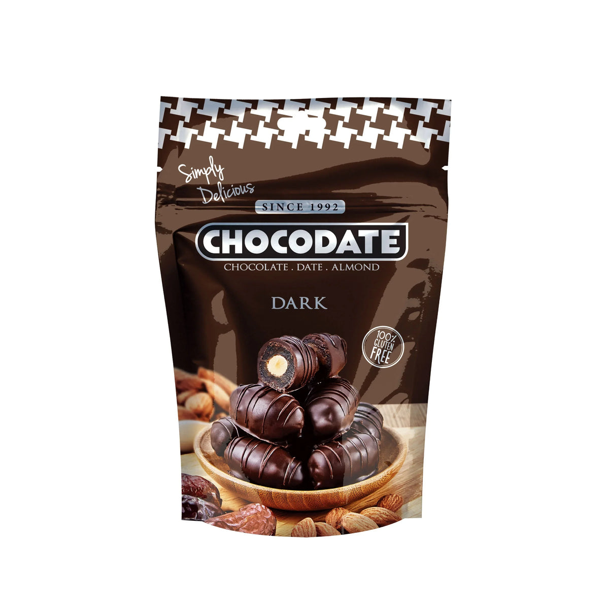 Chocodate Dark | Exquisite Bite Sized Delicacy | Handmade Treat - Rich Silky Chocolate - Velvety Arabian Date - Golden Roasted Almond - Perfect Snacking