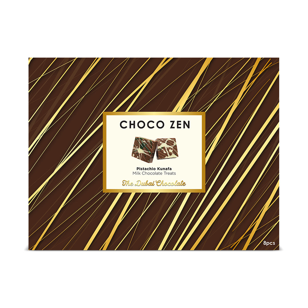 Choco Zen Pistachio Kunafa Dubai Chocolate Wafer Rolls 144 g
