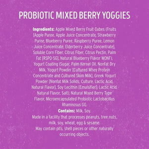 Nature's Garden Probiotic Mixed Berry Yoggies 480g, 24 pk.