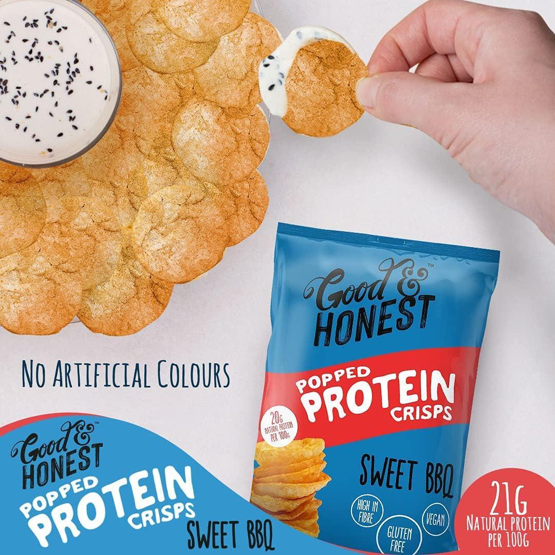 Good & Honest Gluten-Free Sweet BBQ Popped Protein Crisps 75g