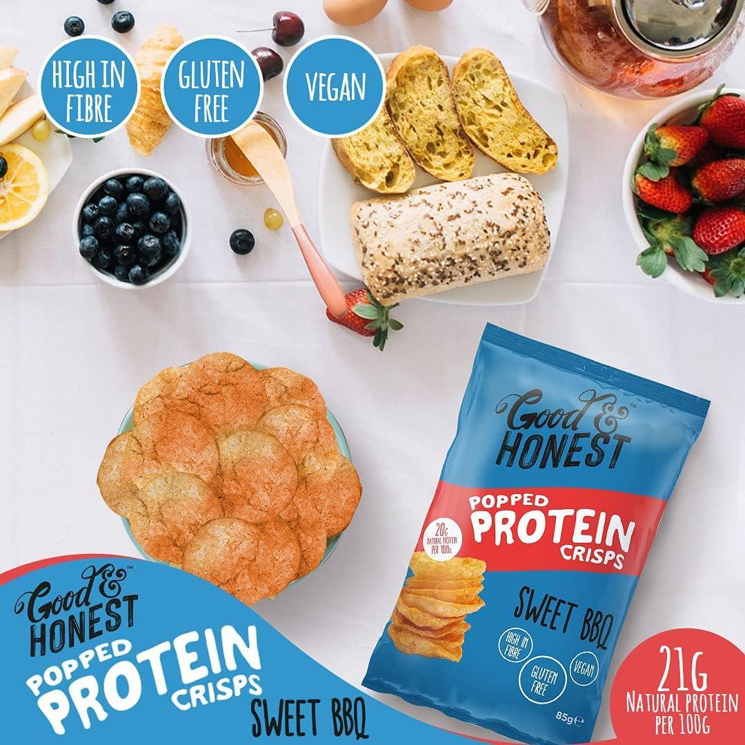 Good & Honest Gluten-Free Sweet BBQ Popped Protein Crisps 75g