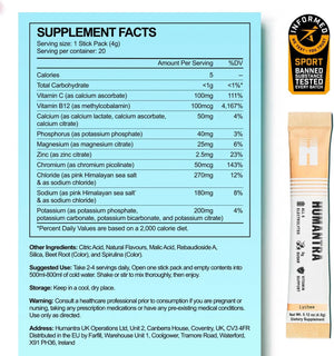 Humantra 3 Flavors Bundle Apricot, Berry Pomegranate, Lychee Electrolyte Hydration Pack – Zero Sugar, 20 Servings, 72g Each 6