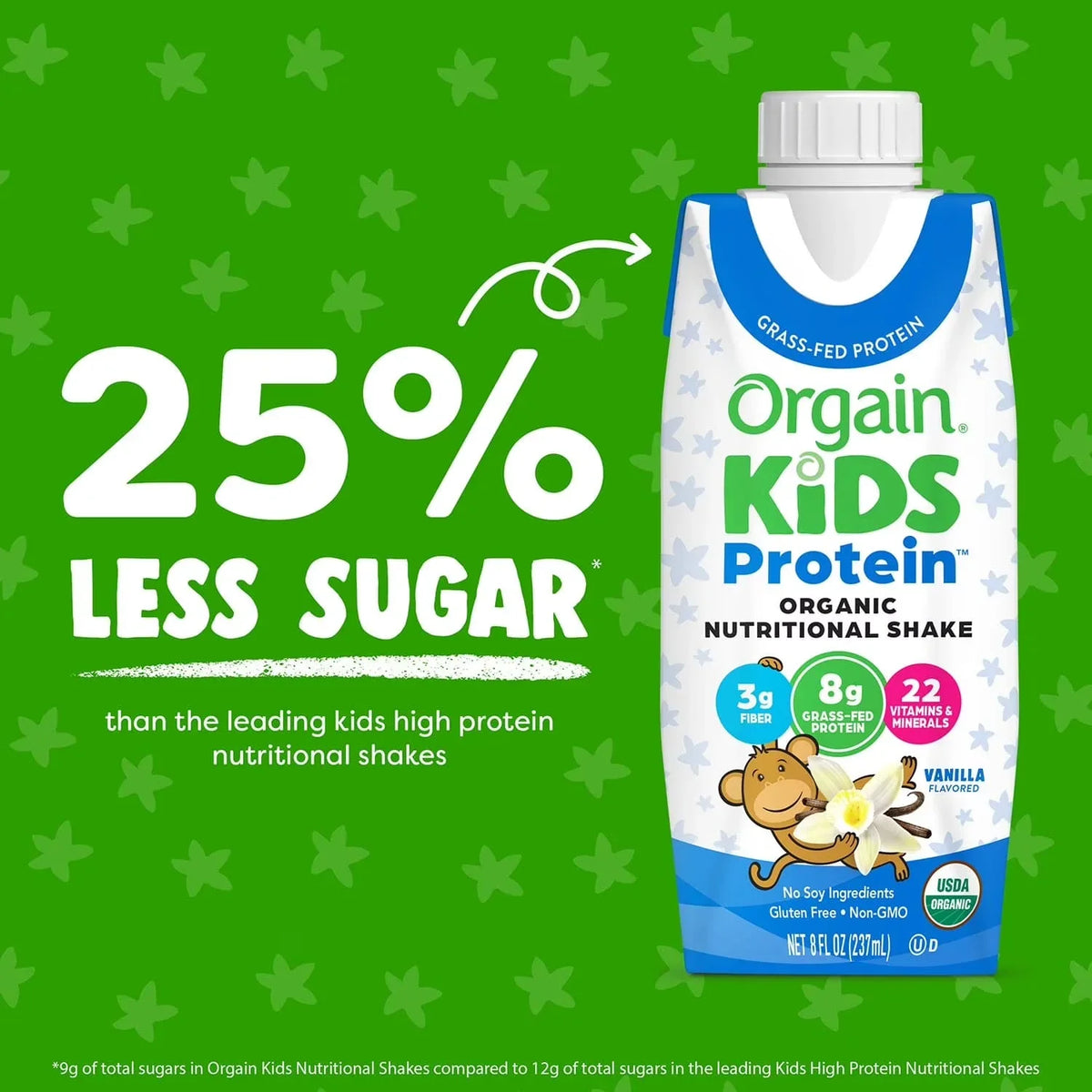 Orgain Kids 8g Protein Organic Nutritional Shake, Vanilla 237ml