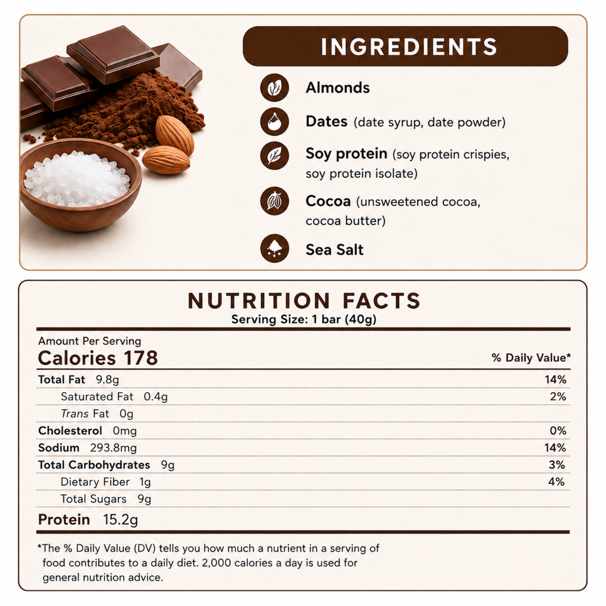 Chocolate Sea Salt - 12 Bars (Buy 12 and save AED 16)