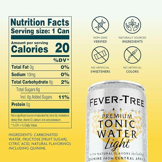 Fever-Tree Premium Light Tonic Water - 150ml Pack of 8
